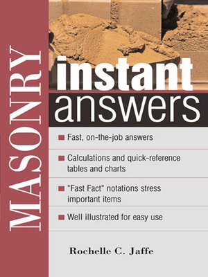 cover image of Masonry Instant Answers